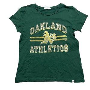 47 Oakland Athletics women’s graphic short sleeve Tee shirt MLB green size small